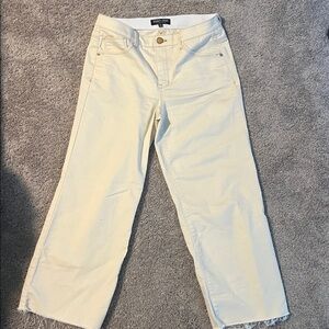 Mac and Me Cream Wide-Leg Jeans